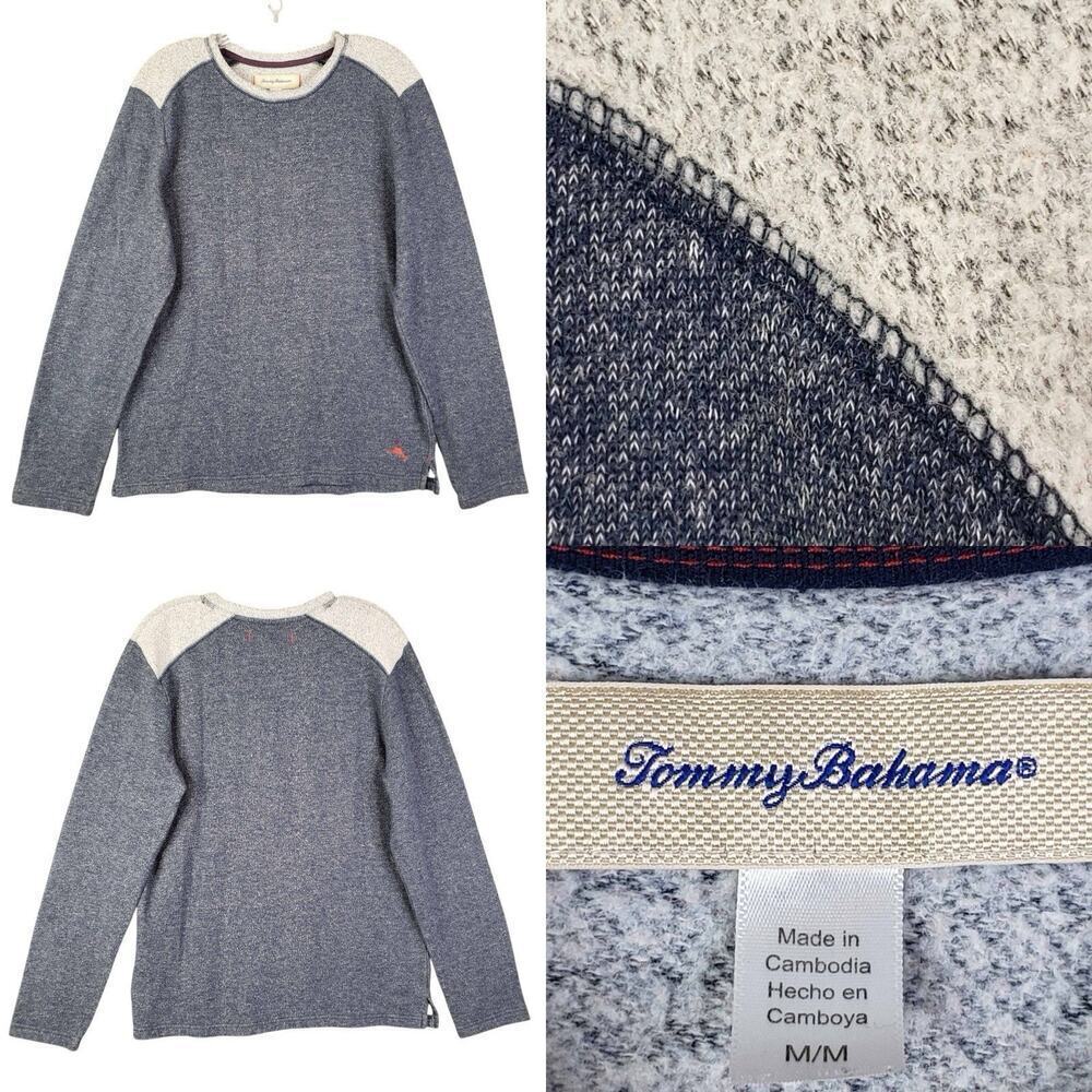 Tommy Bahama Sweatshirt Men’s Size Medium M Blue Pullover Crewneck Cotton